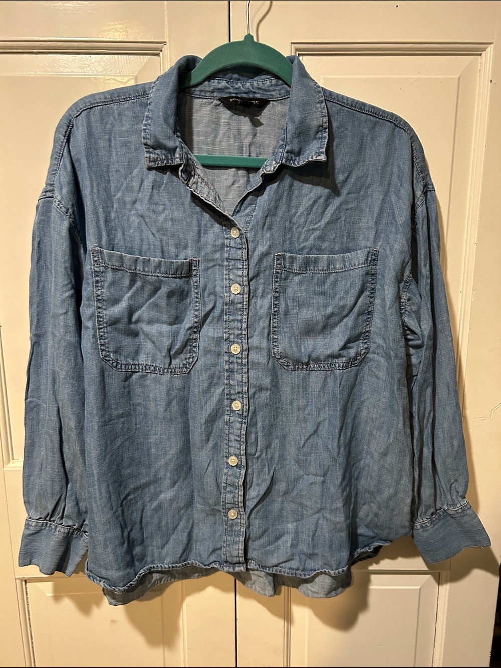 Banana Republic Light Blue oversized Denim Button-Down Shirt